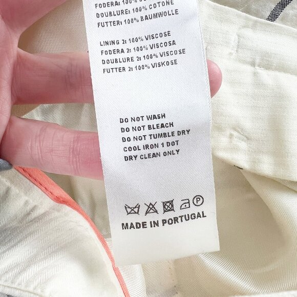 Paul Smith Cotton Wool Wide Straight Flare Leg Trouser Pants Preppy Academia 38 - Picture 6 of 10